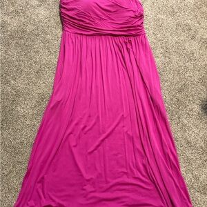 Soma One Shoulder Magenta Dress
